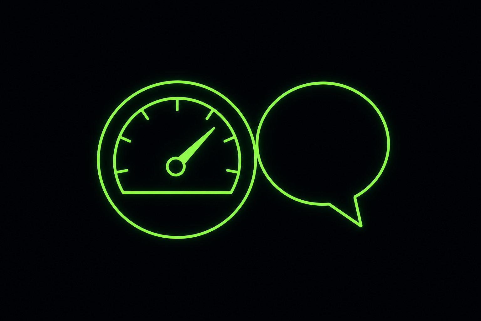 An abstract scale icon paired with a speech bubble, minimalist vector illustration representing a rating question paired with an open response